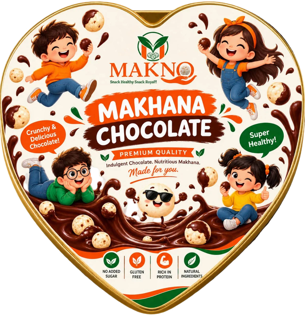 MAKNO Premium Chocolate Makhana gift box
