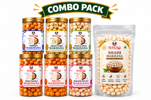MAKNO Ultimate Combo Pack | 6 Roasted + 1 Shahi Makhana