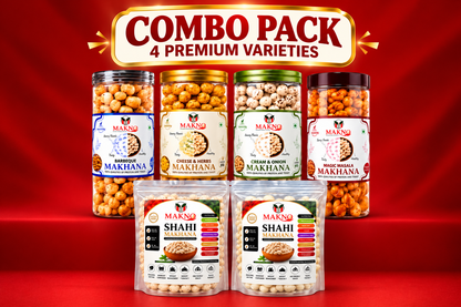 MAKNO Ultimate Makhana Combo Pack | 6 Premium Packs | 690g