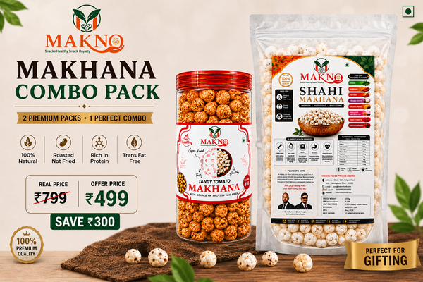 MAKNO Shahi Makhana Combo Pack – 250g + 85g | Premium Roasted & Flavoured Makhana
