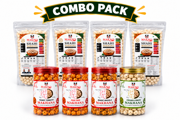 MAKNO Ultimate Makhana Combo Pack | 8 Premium Packs | 1.34kg