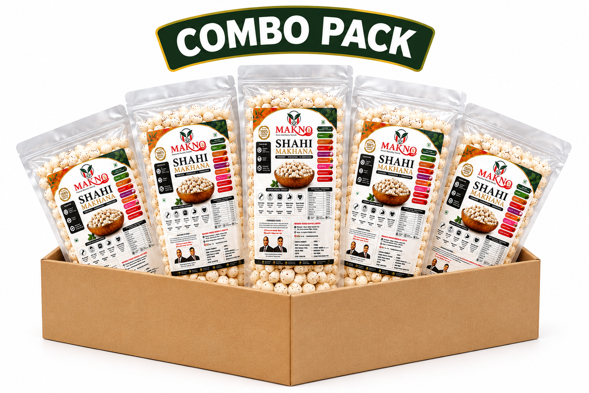 MAKNO Premium Shahi Makhana Combo Pack | 5 Premium Packs