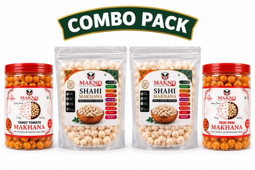 MAKNO Premium Makhana Combo Pack | Shahi & Roasted Flavours