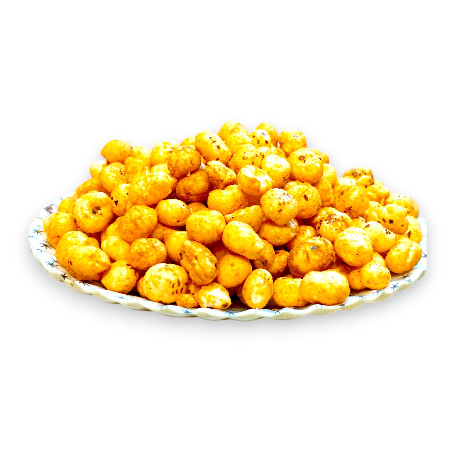 Fiery peri peri roasted makhana fox nuts served on a plate