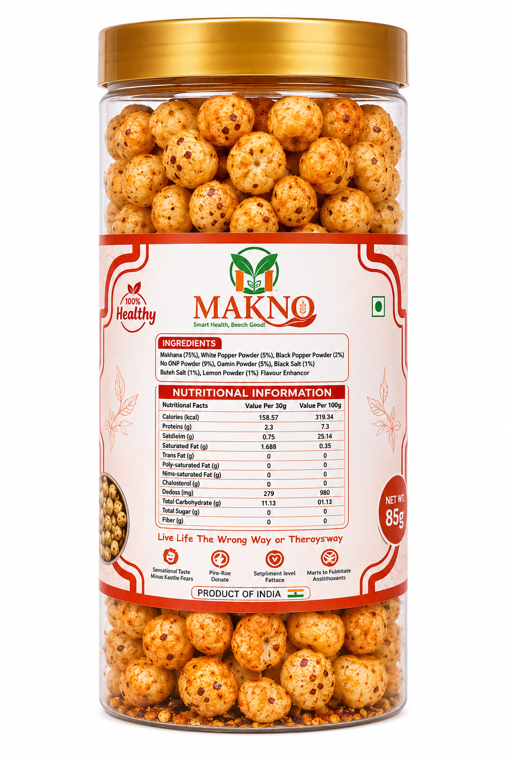 Peri Peri flavoured makhana by MAKNO