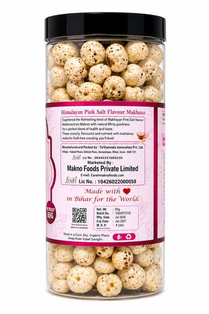 MAKNO Himalayan Pink Salt makhana 85g package